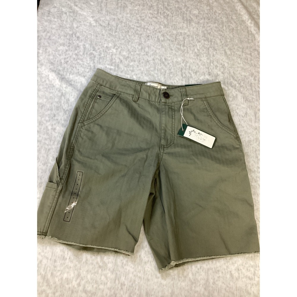 Alpine Design Womens 8 Bermuda Shorts Bitter Sage Herringbone Raw Hem ADW15830